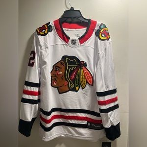 Mens ChicagoBlackhawks Duncan Keith Fanatics Branded White Breakaway Away Jersey
